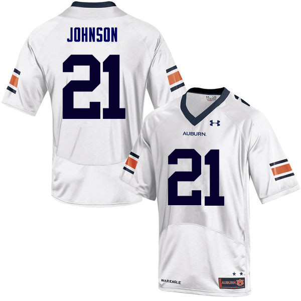 Men Auburn Tigers #21 Kerryon Johnson College Football Jerseys Sale-White - Click Image to Close
